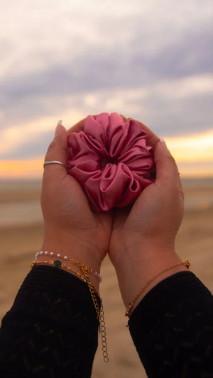 Premium Quality Silk Hair Scrunchies for Fine, Thin & Curly Hair