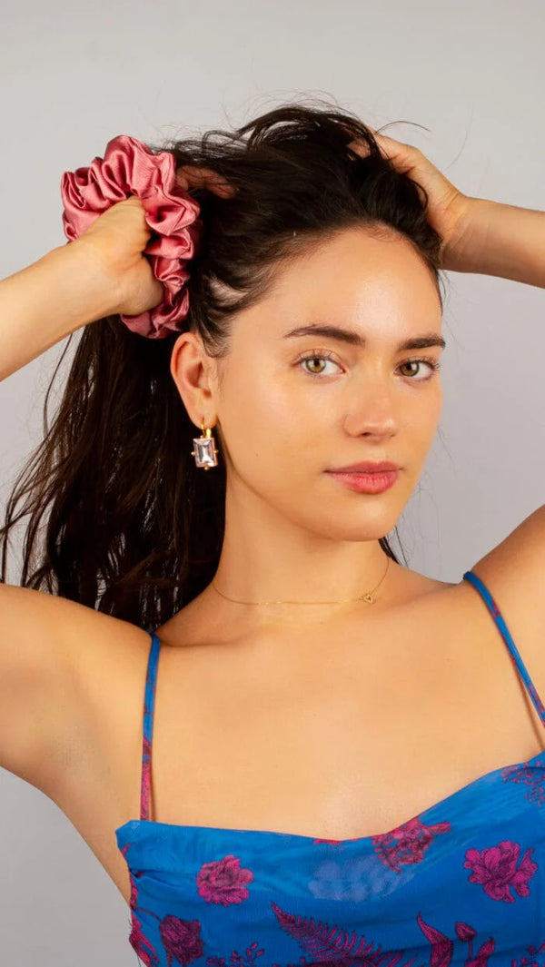 Premium Quality Silk Hair Scrunchies for Fine, Thin & Curly Hair