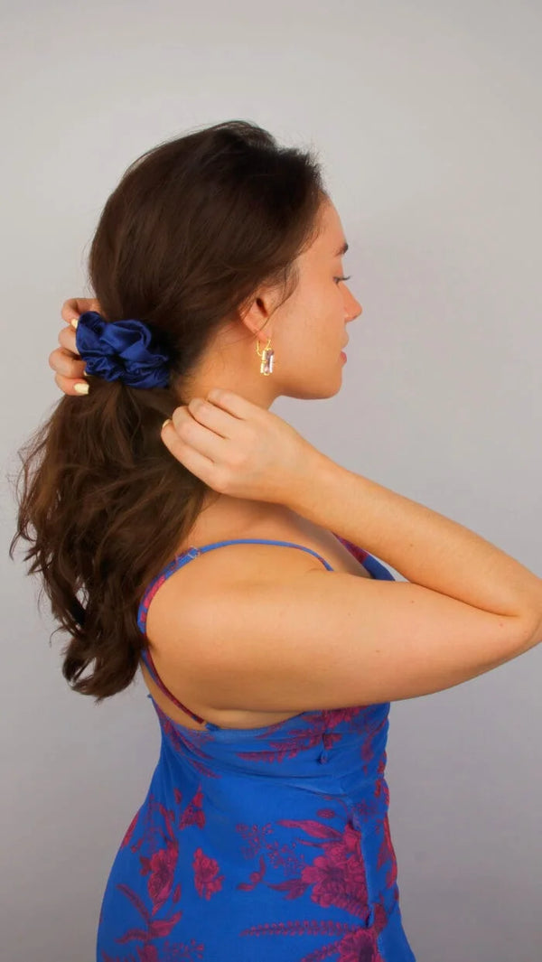 Premium Quality Silk Hair Scrunchies for Fine, Thin & Curly Hair