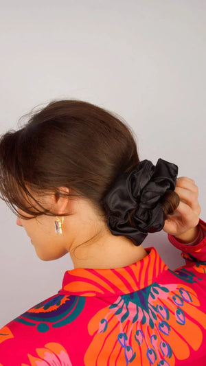 Premium Quality Silk Hair Scrunchies for Fine, Thin & Curly Hair