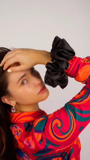 Premium Quality Silk Hair Scrunchies for Fine, Thin & Curly Hair