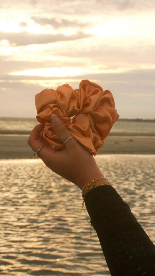 Premium Quality Silk Hair Scrunchies for Fine, Thin & Curly Hair