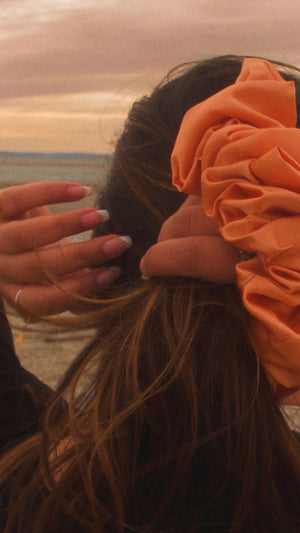 Premium Quality Silk Hair Scrunchies for Fine, Thin & Curly Hair