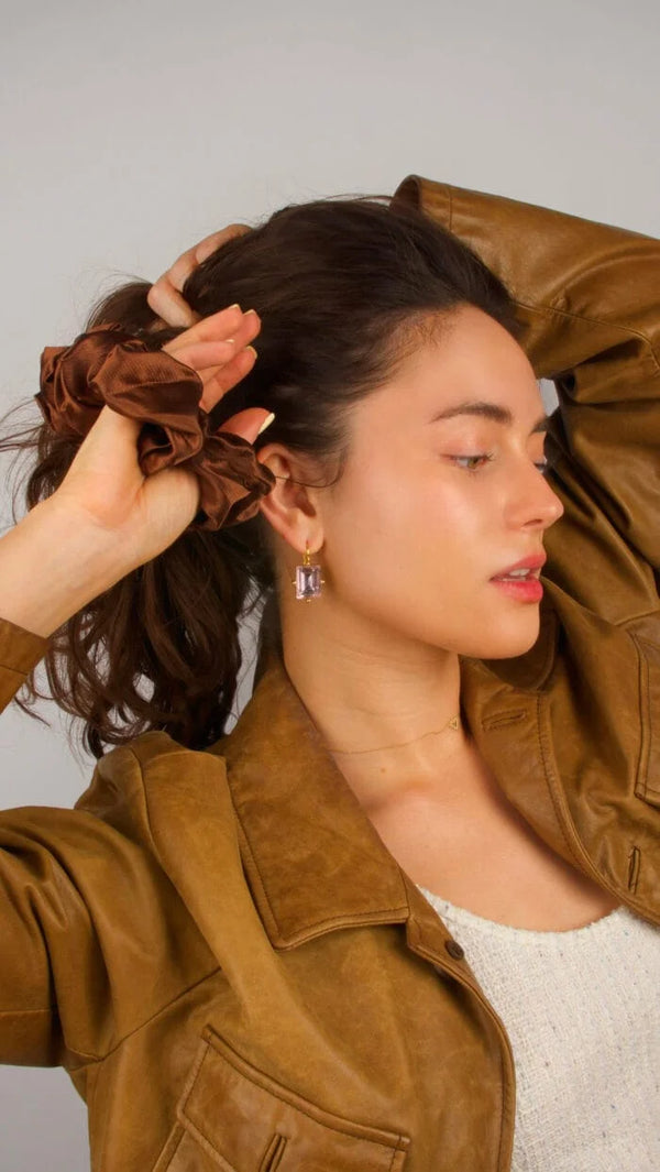 Premium Quality Silk Hair Scrunchies for Fine, Thin & Curly Hair